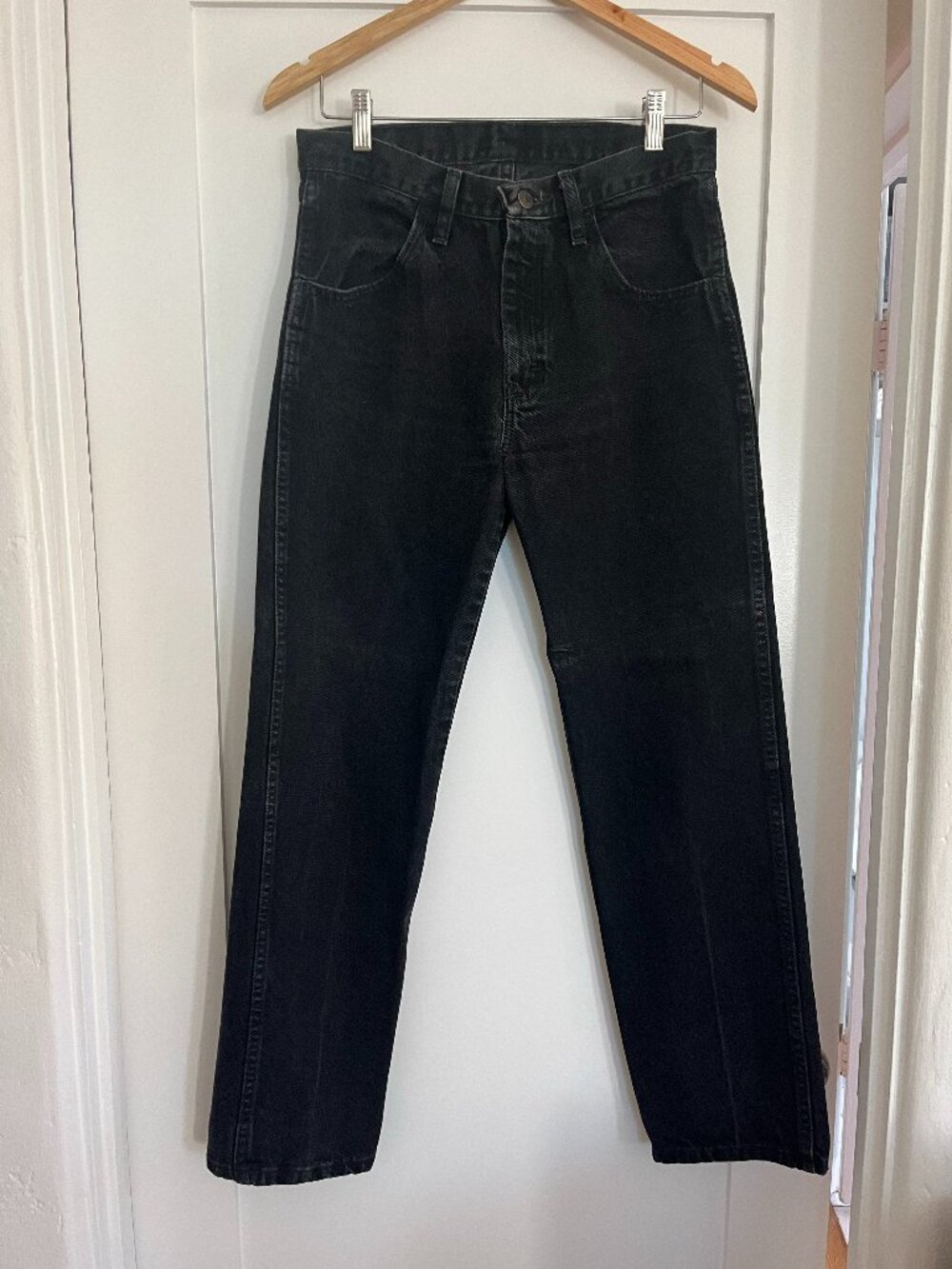 Rustler Vintage Black Jeans, 30x30 (fits like a 27")